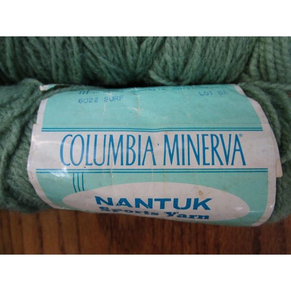 Vintage Columbia Minerva Nantuk Sports Yarn Orlon Acrylic Surf 6022 Two Full - Picture 7 of 10